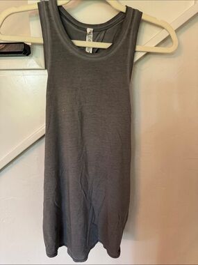 lululemon athletica Charcoal Gray Scoop Neck Ribbed Tank
